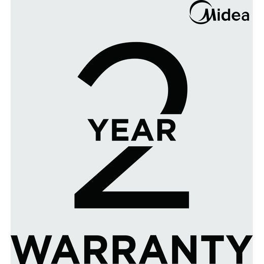 Midea MFO24EME4R118-BK 60cm Wide Double Oven Electric Cooker with Ceramic Hob - Black - annotation - warranty shot